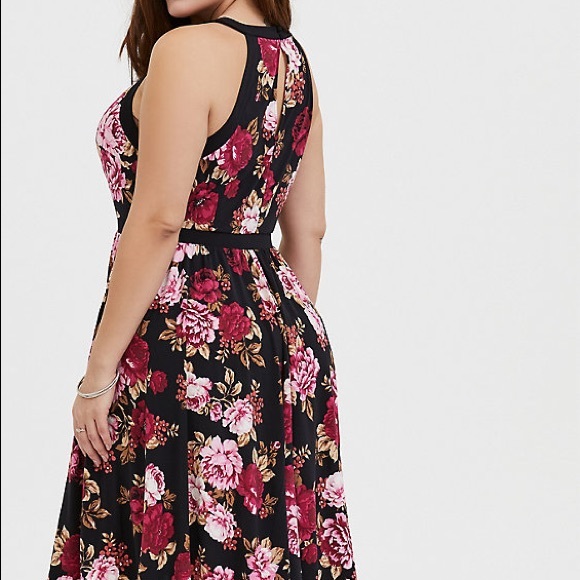 Torrid Black High Neck Skater Dress 2 - Picture 2 of 10